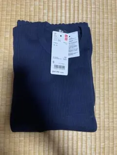 UNIQLO UVカットリブクルーネックセーター S 69 Navy