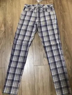 セシール　パンツ　Mサイズ　チェック　コットン　綿のサムネイル