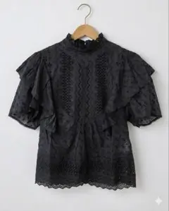 本日特価❗️【美品】イザベルマラン エトワール　レースブラウス　黒のサムネイル