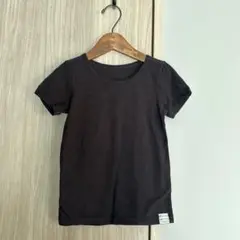 130cm 無印良品　良品計画　黒 半袖アンダーシャツ 名前記入タグ付き