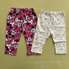ミッキー レモン レギンス 90cm 2枚セット