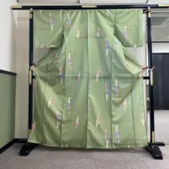 [4点まとめ売り] 着物 夏物 小紋 化繊 絽 帯 帯締めのサムネイル