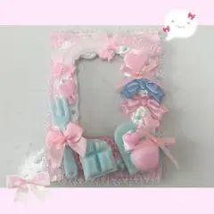 ꒰ カードケースデコ レースデコ ホイップデコ 量産型 平成女児 ピンク ꒱