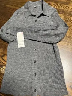 ユニクロ メリノリブポロカーディガン ニット