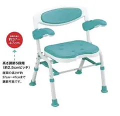 (島製作所) 折りたたみシャワーチェアー 入浴用椅子 風呂いす 肘掛付き 背付のサムネイル