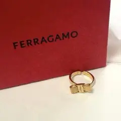 Salvatore Ferragamo ヴァラ リボン リング ゴールドのサムネイル
