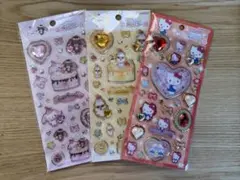 正規品 キラキラジュエルシール サンリオ ハローキティ シュガーバニーズ 計3枚