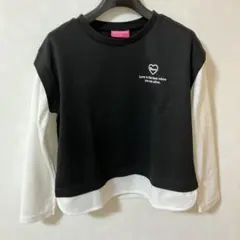 長袖カットソー 140サイズ　黒白