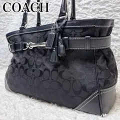 COACH シグネチャー ハンドバッグ ブラック ソーホー Y2K - メルカリ