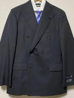 【未使用タグ付き】ヒルトン スーツ ダブル 戸賀モデル セット ネイビー BE6 Yahoo!オークション -「ヒルトン スーツ」(メンズファッション