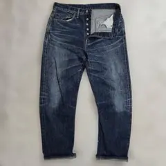 【45R】鬼ヒゲ 蜂の巣 デニムパンツ 34 インディゴ 希少ビッグサイズのサムネイル