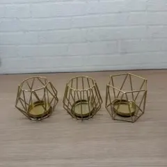 ゴールドキャンドルホルダーセット