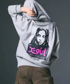 X-girl グレー パーカー