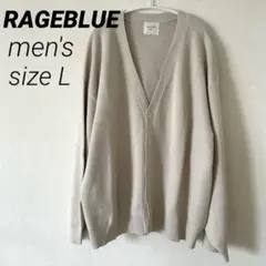 ⚫︎SALE【RAGEBLUE】春 ニット カーディガンL ライトベージュ