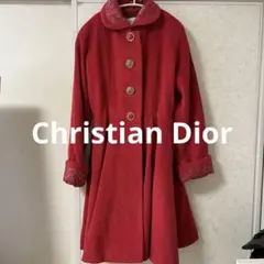 Christian Dior コート 70s 80s vintage 赤 古着
