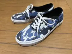 ★美品★②VANS オーセンティック【26.5cm】迷彩 青 BLUE