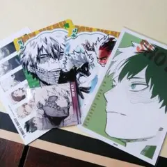 【ヒロアカ】轟焦凍 荼毘 原画展 トランプ カード ステッカー 特典 グッズ