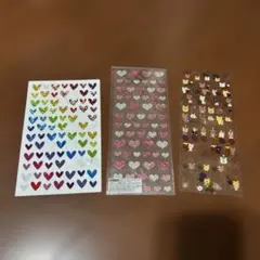 ハート型ステッカー 3シートセット