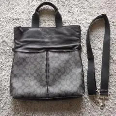 COACH ダークグレー トートバッグ