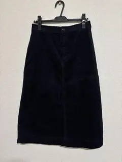 UNIQLO ユニクロ コーデュロイ ロングスカート ネイビー