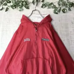 Holloway ハーフジップ プルオーバー ナイロンジャケット 刺繍 リブ Ｌ