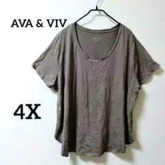 AVA & VIV 半袖Tシャツ ビッグTシャツ 4X