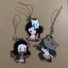 鬼滅の刃 ラバーストラップ 真菰 嘴平伊之助 竈門 豆子 セット まとめ