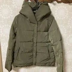 Discoat フード付きダウンジャケット M カーキ