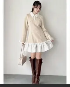 dazzlin ポロバルーンスソミニワンピース