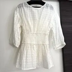 ラグナムーン　LAGUNAMOON チェック柄ブラウスチュニック