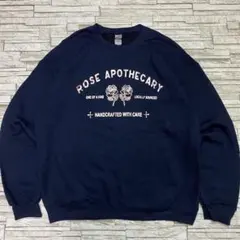 GILDAN スウェット バラ ネイビー コメディ番組 カナダ レア古着