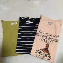 キャラクターTシャツ　ボーダーTシャツ　花柄Tシャツ　３点セット
