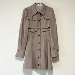 rienda リエンダ クロップドレイヤードマーメイド ミニワンピース ベージュ