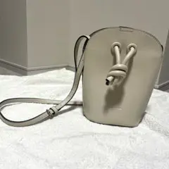 【美品】ノットデザイン ショルダーバッグ アイボリー サコッシュ ミニバッグ