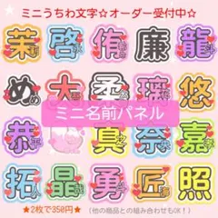 2枚で350円！☆ミニうちわ文字☆ オーダーページ