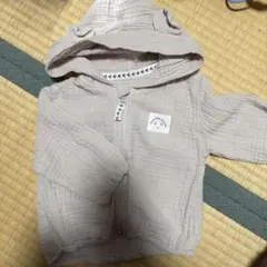 アカチャンホンポ　くま耳 ライトアウター 70 ガーゼパーカーのサムネイル