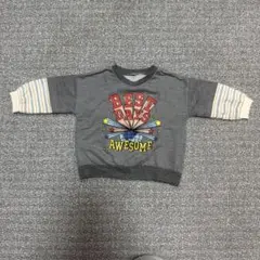 キッズ トレーナー 90cm グレー