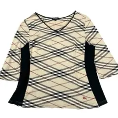 BURBERRY LONDON ノバチェック Ｖネック カットソー