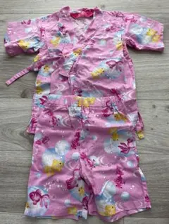 ピンク　金魚　甚平 90cm