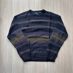90's puritan ストライプ　アクリルニット