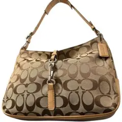 美品✨コーチ　アクセサリーポーチ　ショルダーバッグ　キャンバス　ブラウン　y2k