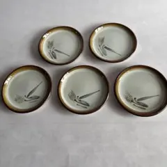 和食器 小皿 5枚セット 草花文様 陶器