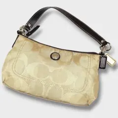 美品・Y2K✨コーチ ワンショルダーバッグ シグネチャー アクセサリーポーチ