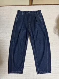 ジーユー　GU デニムカーブタックパンツ