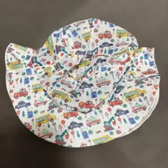 キッズ 日よけ付き ハット 51cm〜53cm乗り物柄のサムネイル