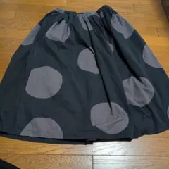【値下げ中】フレアスカート 黒 グレー ドット