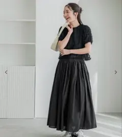 coca コットンボイルフレアスカート Long