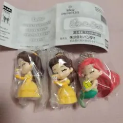 ディズニープリンセス ぎゅっとこっと カプセルトイ 3個まとめ