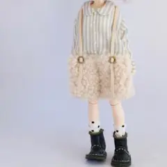 ブライスアウトフィット　ボアショーツジャンプスーツ　ベビーブルー