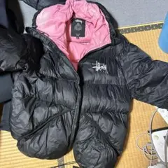 Stussy ダウンジャケット ブラック/ピンク